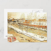 Carte Postale Canal dans la neige (Devant / Derrière)