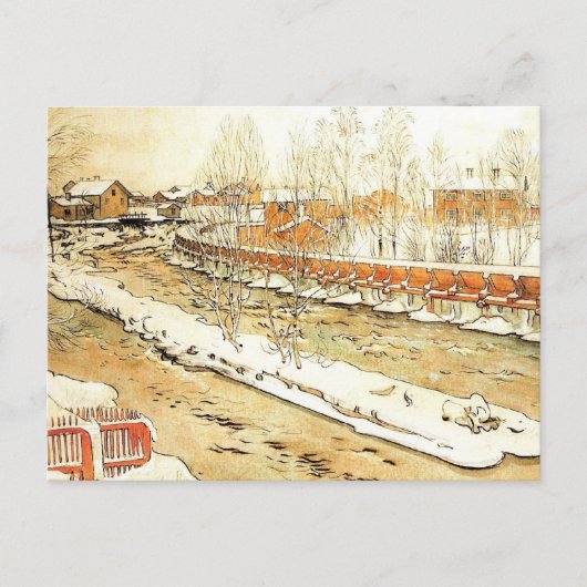 Carte Postale Canal dans la neige (Devant)