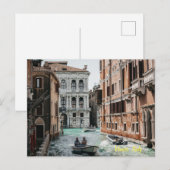 Carte Postale Canal de bateau de Venise (Devant / Derrière)