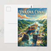 Carte Postale Canal de Panama Panama (Devant / Derrière)
