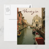 Carte postale Canal de Venise (Devant / Derrière)