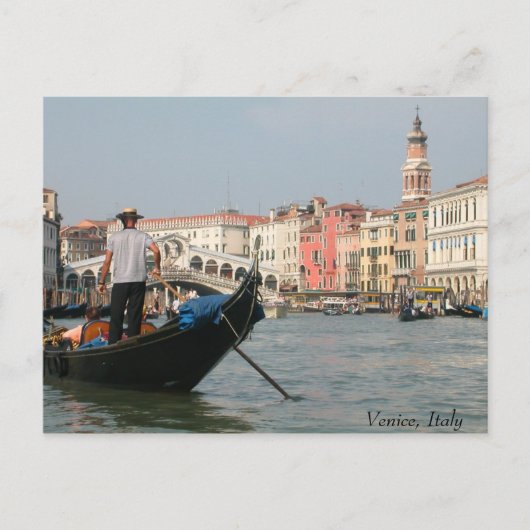 Carte Postale Canal de Venise avec pont (Devant)
