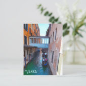 Carte Postale Canal de Venise Gondolas Couvert Skywalk Palazzos (Debout devant)