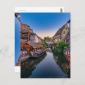 Carte Postale Canal d'eau Fleur Alsace France (Devant / Derrière)