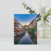 Carte Postale Canal d'eau Fleur Alsace France (Debout devant)