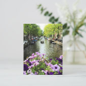 Carte Postale Canal d'été Amsterdam (Debout devant)