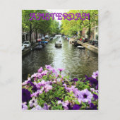 Carte Postale Canal d'été Amsterdam (Devant)