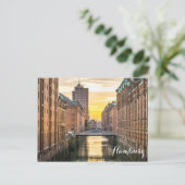 Carte Postale Canal d'Hambourg Allemagne (Debout devant)