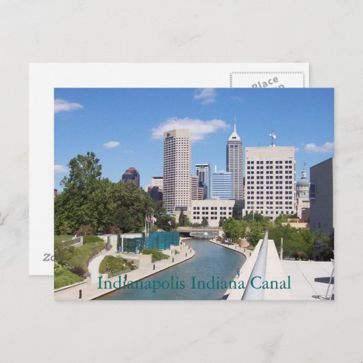 Carte Postale Canal Indianapolis (Devant / Derrière)