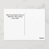 Carte Postale Canal Morris et Essex à Waterloo, New Jersey (Dos)