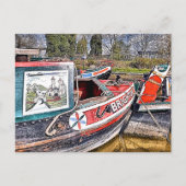 CARTE POSTALE CANAL NARROWBOATS (Devant)
