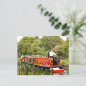 CARTE POSTALE CANAL NARROWBOATS (Debout devant)