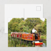 CARTE POSTALE CANAL NARROWBOATS (Devant / Derrière)