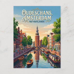Carte Postale Canal Oudeschans Pays-Bas