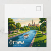 Carte Postale Canal Rideau Canada (Devant / Derrière)