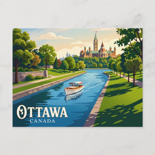 Carte Postale Canal Rideau Canada (Devant)