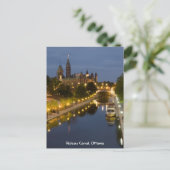 Carte Postale Canal Rideau et édifices du Parlement à la nuit (Debout devant)