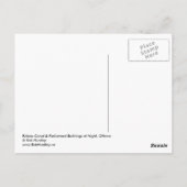 Carte Postale Canal Rideau et édifices du Parlement à la nuit (Dos)