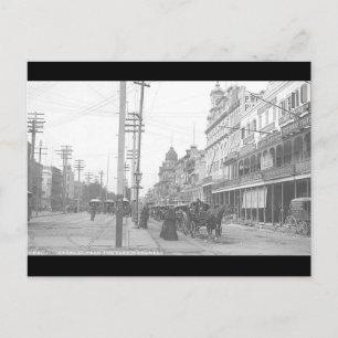 Carte Postale Canal St. vintage de la Nouvelle-Orléans depuis le