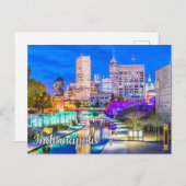 Carte Postale Canal Walk - Indianapolis, Indiana (Devant / Derrière)