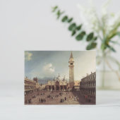 Carte Postale Canaletto - Piazza San Marco avec la Basilique (Debout devant)