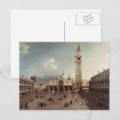 Carte Postale Canaletto - Piazza San Marco avec la Basilique (Devant / Derrière)