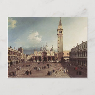 Carte Postale Canaletto - Piazza San Marco avec la Basilique