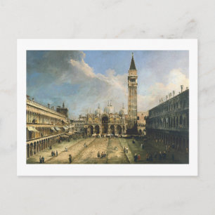 Carte Postale Canaletto Piazza San Marco Fine Vintage