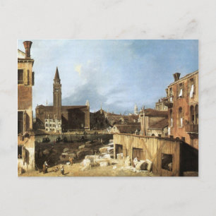 Carte Postale Canaletto, The Stonemason's Yard.