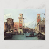 Carte Postale Canaletto - Vue de l'entrée de l'Arsenal (Devant)