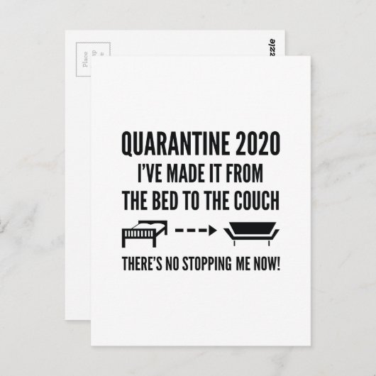 Carte Postale Canapé-lit de quarantaine (Devant / Derrière)