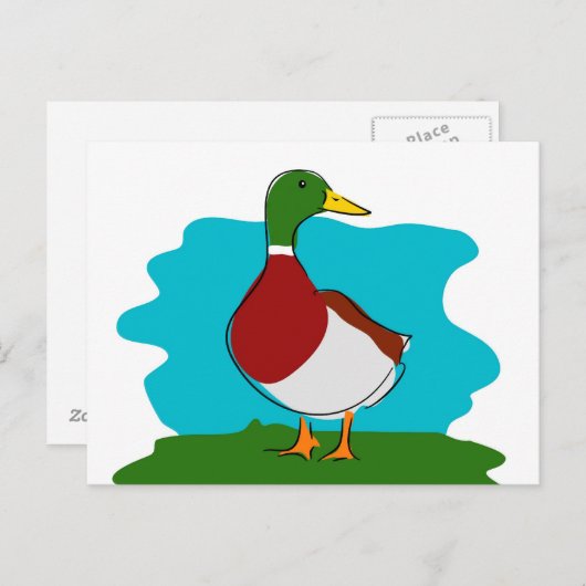 Carte Postale Canard (Devant / Derrière)