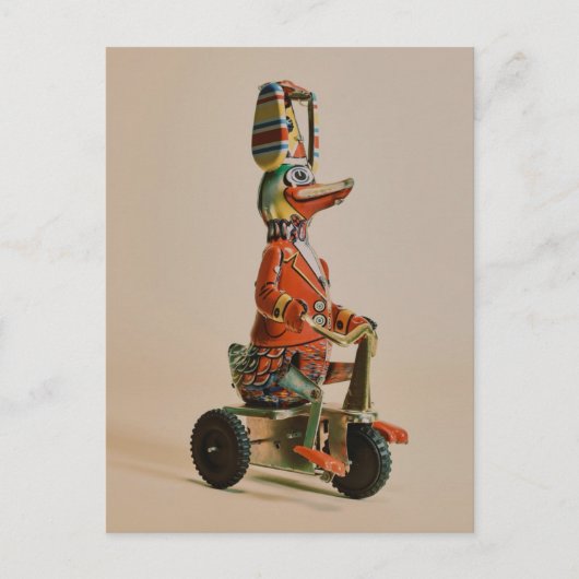 Carte Postale Canard à vélo jouet ancien (Devant)