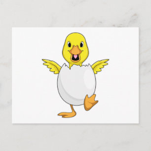 Carte Postale Canard avec Œuf