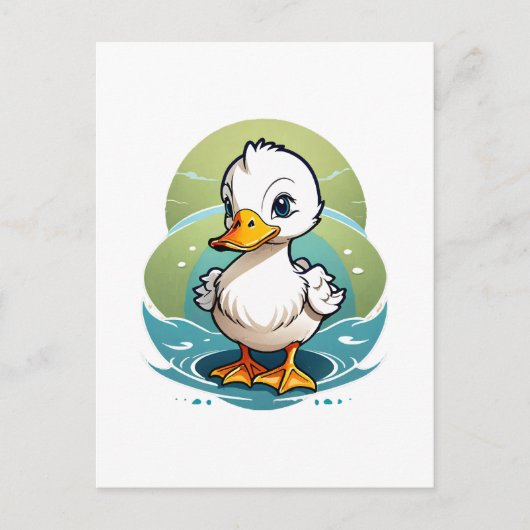 Carte Postale canard blanc (Devant)