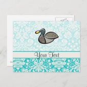 Carte Postale Canard ; Cute (Devant / Derrière)