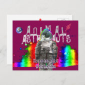 Carte Postale Canard d'astronautes animaux (Devant / Derrière)