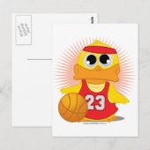 Carte Postale Canard de basket (Devant / Derrière)