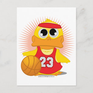 Carte Postale Canard de basket