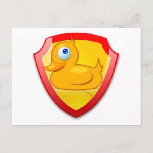 Carte Postale Canard défenseur brillant (Devant)
