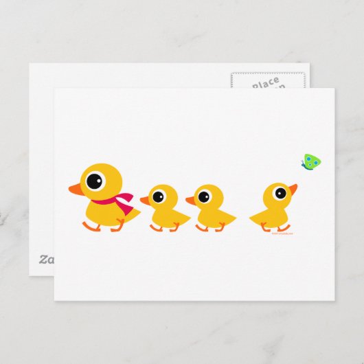 Carte Postale Canard distrait (Devant / Derrière)