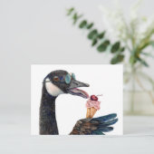 Carte Postale Canard du Canada avec de la glace (Debout devant)