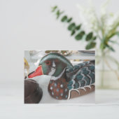 Carte Postale Canard en bois décoratif (Debout devant)