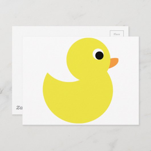 Carte Postale Canard en caoutchouc jaune (Devant / Derrière)