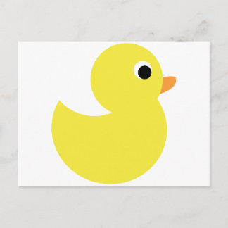 Carte Postale Canard en caoutchouc jaune