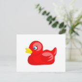 Carte Postale Canard en caoutchouc rouge (Debout devant)