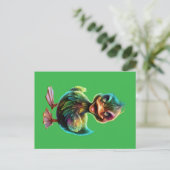 Carte Postale Canard heureux. (Debout devant)