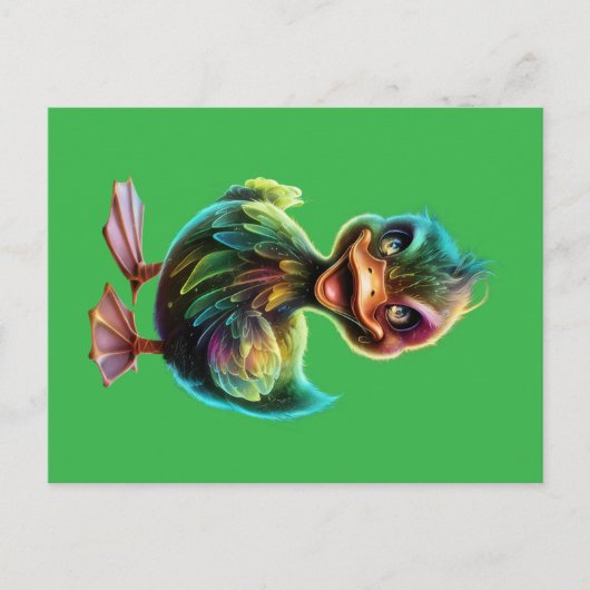 Carte Postale Canard heureux. (Devant)