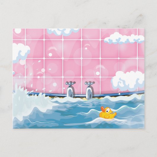Carte Postale Canard jaune de bain (Devant)