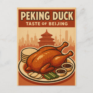 Carte Postale Canard laqué de Pékin - Une icône culinaire de Bei